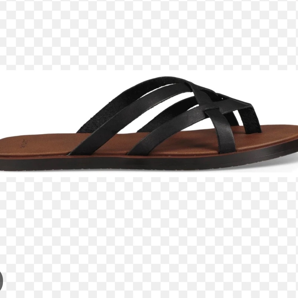 NWOT Sanuk Yoga Sandals Flip Flops Leather Sz 9